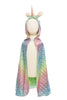 Great Pretenders - Hooded Cape Reversible Rainbow Unicorn & Dragon