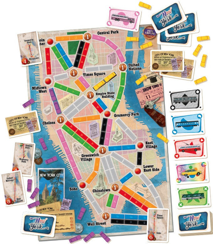 Days Of Wonder – Ticket To Ride New York – Brettspiel Ab 8 Jahren – 2-4 Spieler – 10-15 Min. Days Of Wonder – Ticket To Ride New York – Brettspiel Ab 8 Jahren – 2-4 Spieler – 10-15 Min.