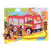 Bigjigs - Tray Puzzle Medium 9 piece Fire Engine