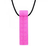 Ark Therapeutic - Chewable Necklace Textured Brick Stick Standard Translucent Pink