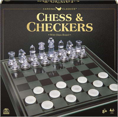 Cardinal Classics - Chess And Checkers With Glass Board