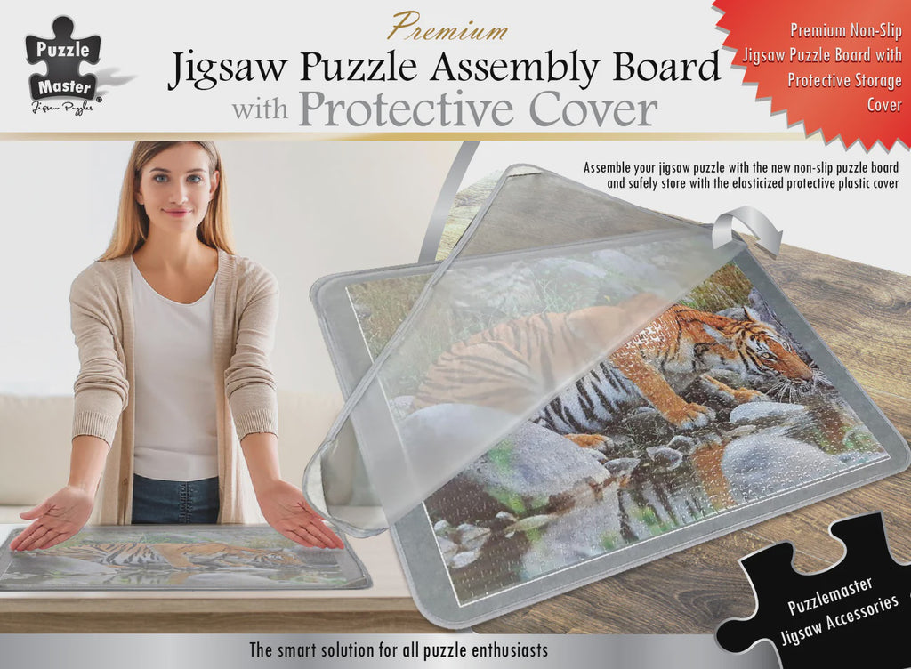 Puzzle Master - Jigsaw Puzzle Assembly Board with Protective Cover