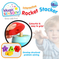 Magic Sensory - Wooden Rocket Stacker