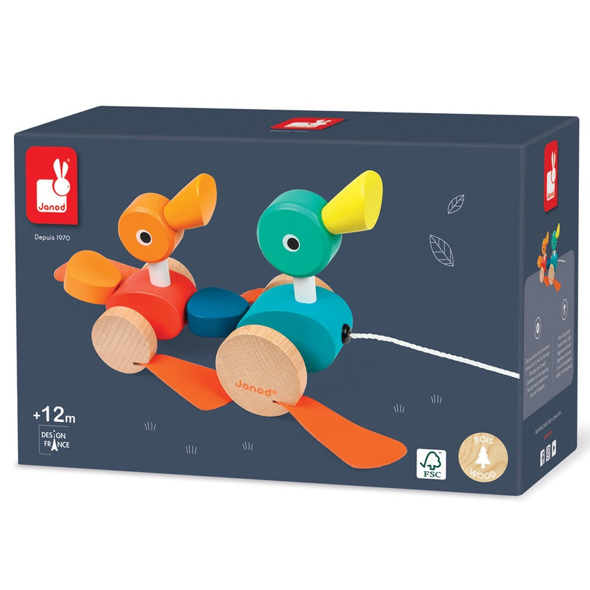 Janod - Pull Along Duck Family