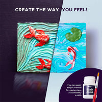 Okto Clay - Sensory Art 3D Creative Painting with Clay Koi Carps
