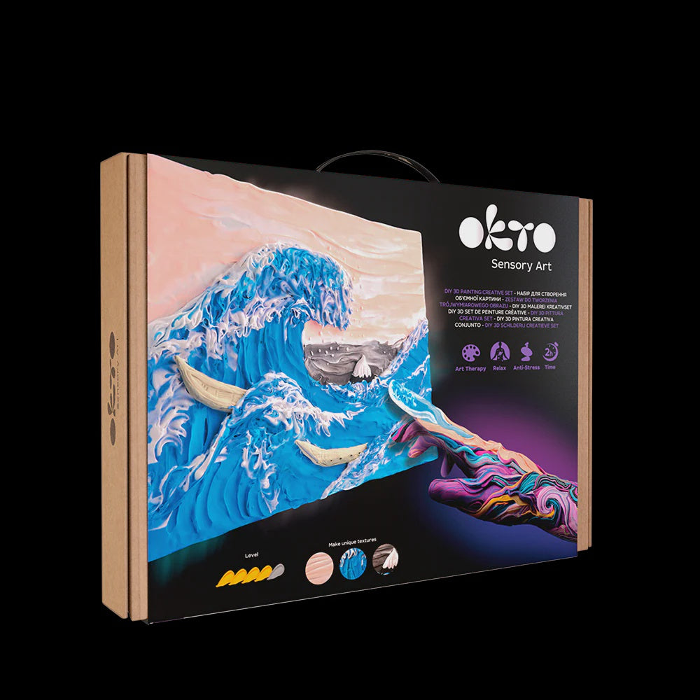 Okto Clay - Sensory Art 3D Creative Painting with Clay Big Wave In Kanagawa