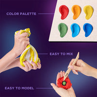 Okto Clay - Sensory Art Wood & Craft 3D Flowers Freedom