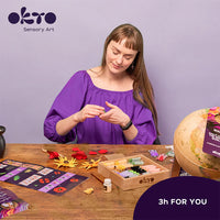 Okto Clay - Sensory Art Wood & Craft 3D Flowers Freedom