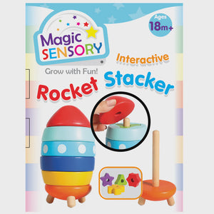 Magic Sensory - Wooden Rocket Stacker