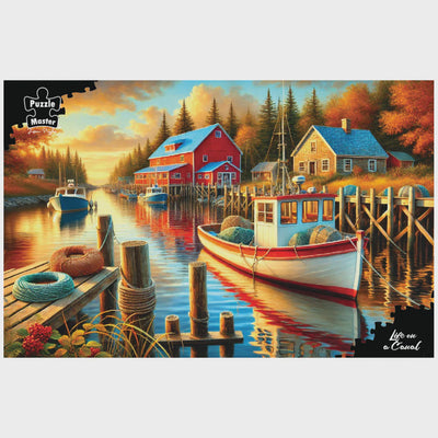 Puzzle Master - Puzzle 1000 piece Life on a Canal