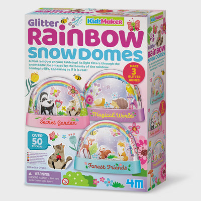 4M - KidzMaker Glitter Rainbow Snow Domes