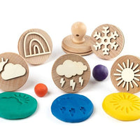 EC - Wooden Dough Stamps Weather 6 piece