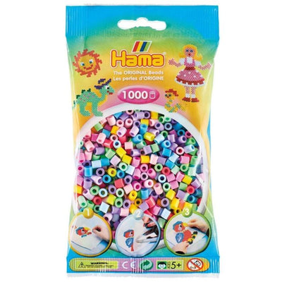 Hama - Beads 1000 piece Pastel