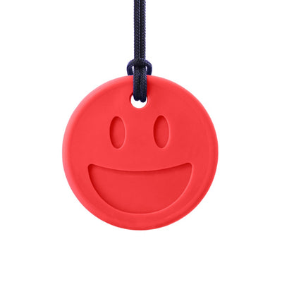 Ark Therapeutic - Chewable Necklace Smiley Face Chewmoji Standard Red