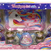Tin Tea Set 15 piece Unicorn