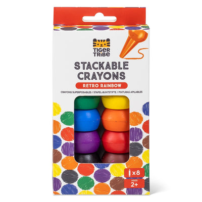 Tiger Tribe - Stackable Crayons 8 piece Retro Rainbow