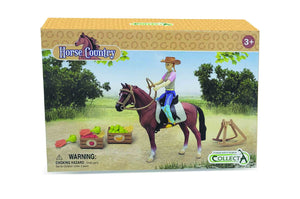 Collecta - Female Rider with Accessories & Food