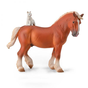 Collecta - Draft Horse with Cat