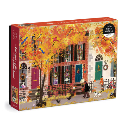 Galison - Puzzle 1000 piece Autumn in the Neighborhood
