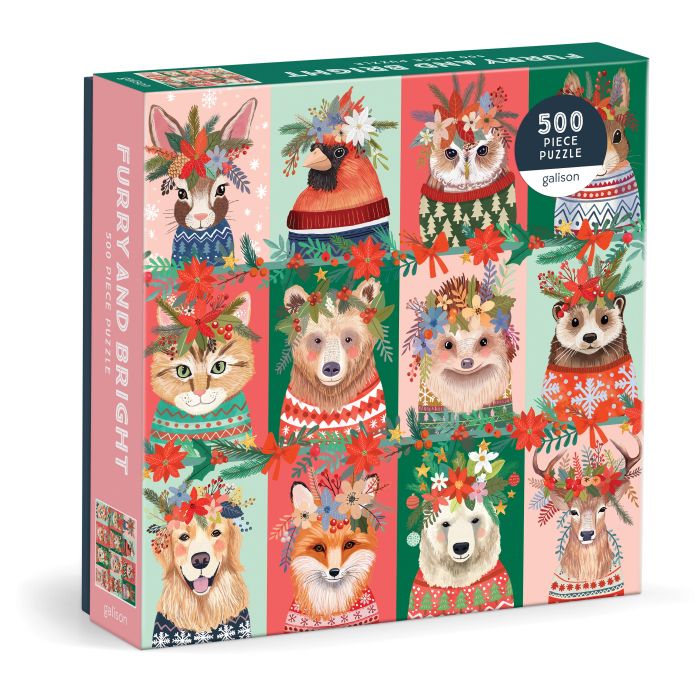 Galison - Puzzle 500 piece Furry & Bright