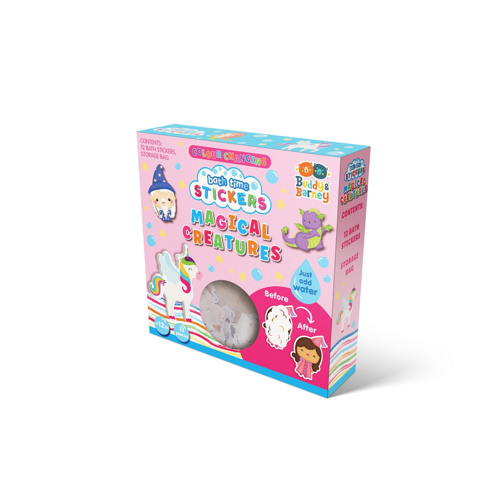 Buddy & Barney - Bath Time Stickers Colour Changing Magical Creatures