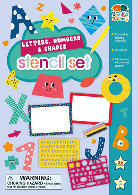 Buddy & Barney - Stencil Set Letters, Numbers and Shapes