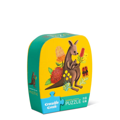 Crocodile Creek - Mini Puzzle 12 piece Kangaroo & Joey