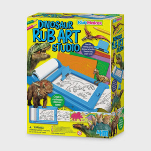 4M - KidzMaker Dinosaur Rub Art Studio