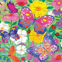 Crocodile Creek - Holographic Puzzle 50 piece Butterflies
