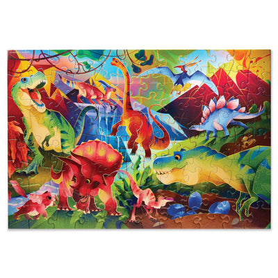 Crocodile Creek - Holographic Puzzle 100 piece Dinosaur World