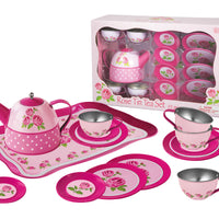 Champion - Tin Tea Set 15 piece Rose