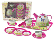 Champion - Tin Tea Set 15 piece Pink Butterfly