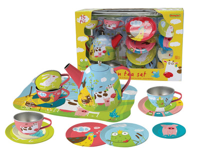 Champion - Tin Tea Set 15 piece Farm