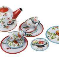 Champion - Tin Tea Set 15 piece Garden Birds