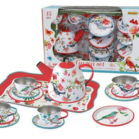 Champion - Tin Tea Set 15 piece Garden Birds