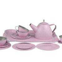 Champion - Tin Tea Set in Case Pink