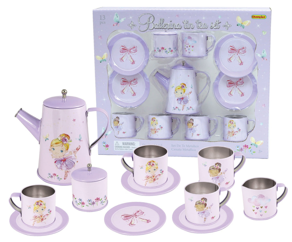 Champion - Tin Tea Set 13 piece Ballerina