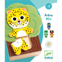 Djeco - Arbra Mix Wooden Animal Puzzle Set