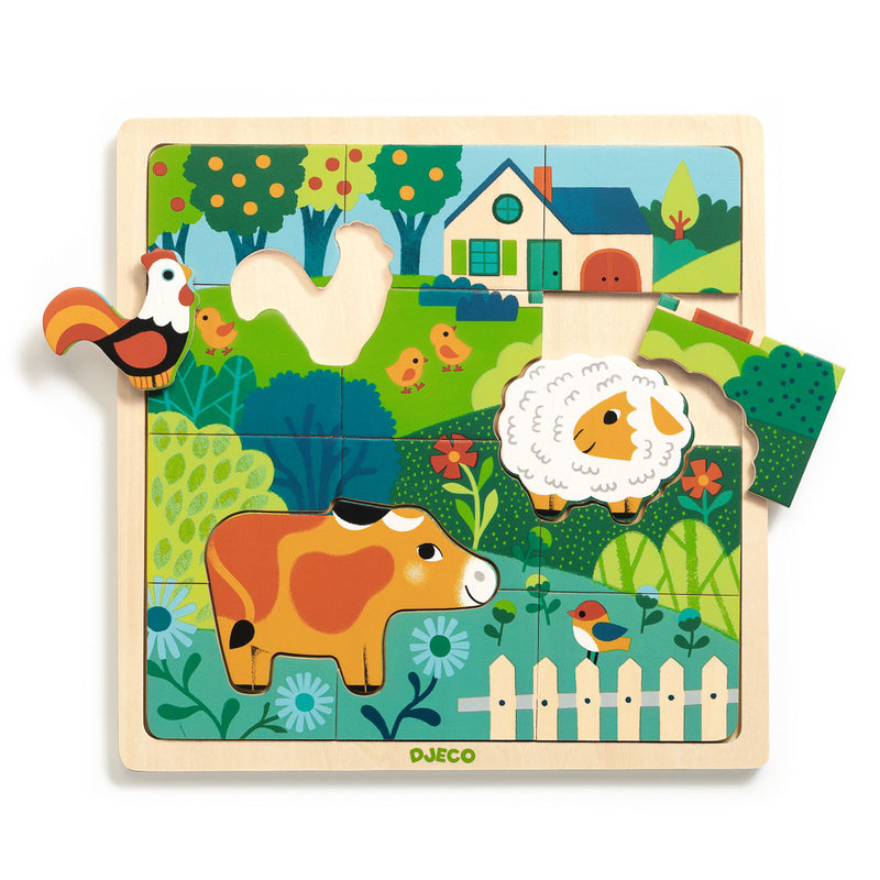 Djeco - Wooden Puzzle Farm