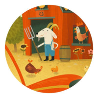 Djeco - Silhouette Puzzle 16 piece The Tractor