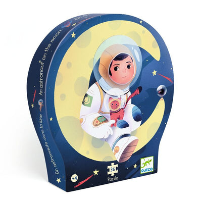 Djeco - Silhouette Puzzle 36 piece An Astronaut on the Moon