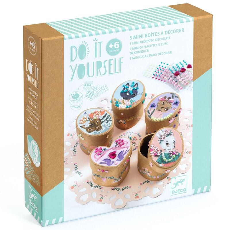 Djeco - Do It Yourself 5 Mini Boxes to Decorate