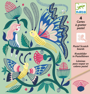 Djeco - Scratch Boards Fantasy Garden