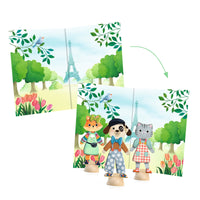 Djeco - Collage Sticker Dolls Hello Paris