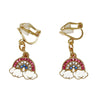 Pink Poppy - Clip-On Earrings Rainbow