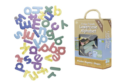 Kaper Kidz - Fridge Friends Wooden Magnetic Shapes Lowercase Alphabet