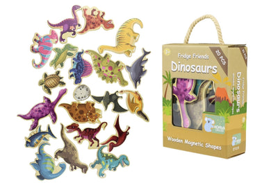 Kaper Kidz - Fridge Friends Wooden Magnetic Shapes Dinosaurs