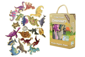 Kaper Kidz - Fridge Friends Wooden Magnetic Shapes Dinosaurs