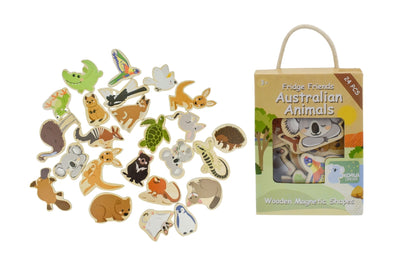 Kaper Kidz - Fridge Friends Wooden Magnetic Shapes Australian Animals NEW
