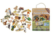 Kaper Kidz - Fridge Friends Wooden Magnetic Shapes Farm Animals NEW